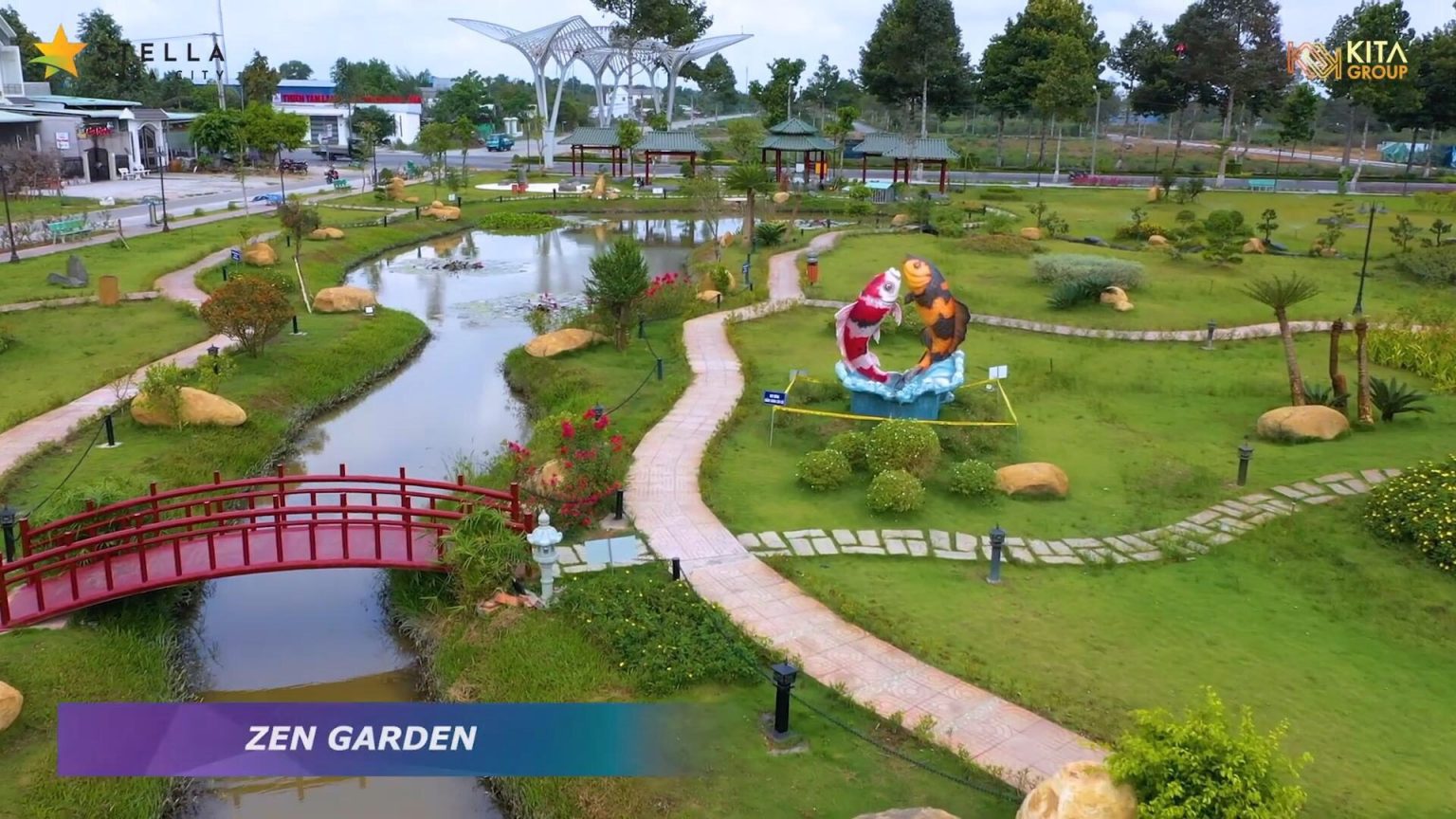 Công viên Zen Garden theo phong cách Nhật Bản nằm ngay mặt tiền đường Đặng Văn Dày